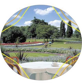 ลักษณะภาพที่ได้เมื่อมองผ่านเลนส์ Double Aspheric lens